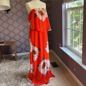 City Triangles Tube Top Maxi Dress